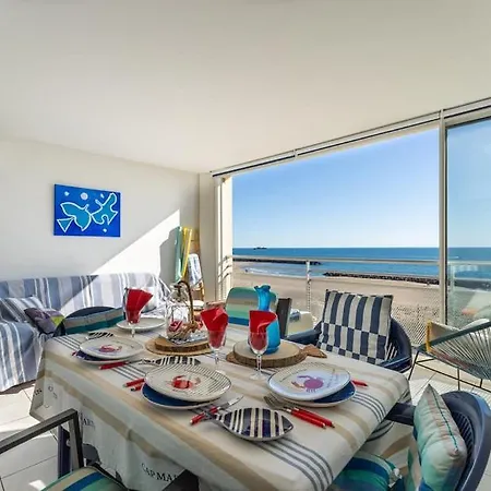 Mom' Blue Paradise Front De 3 Etoiles 61 M2 Cap'diem 3 Clim - Ideal Pr Un Sejour De 15j Ou ! Wifi, Lit 160 - 4e Ascenseur, Parking, Piscine, Petanque, Ping-pong - Pistes Cyclables - Golf & Tennis A 10 Mn * Agde