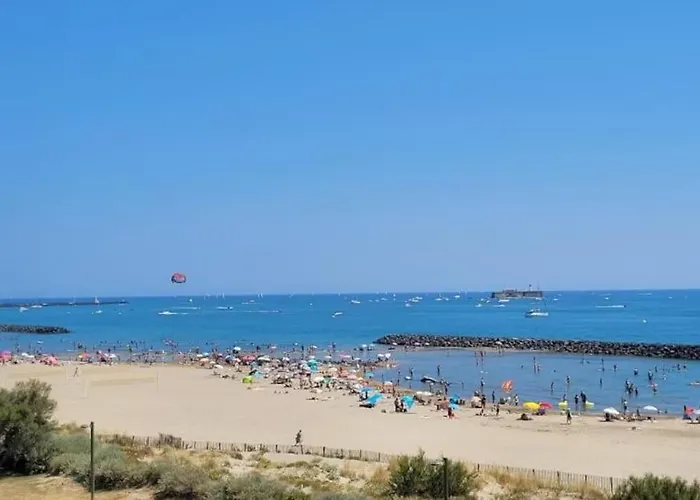 Mom' Blue Paradise Front De 3 Etoiles 61 M2 Cap'diem 3 Clim - Ideal Pr Un Sejour De 15j Ou ! Wifi, Lit 160 - 4e Ascenseur, Parking, Piscine, Petanque, Ping-pong - Pistes Cyclables - Golf & Tennis A 10 Mn Agde