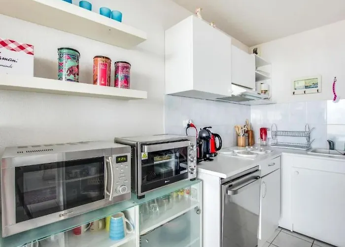 Mom' Blue Paradise Front De 61 M2 Cap'diem 3 étoiles - Idéal Pour Un De 15j Ou ! 3 Clim, Wifi, Lit 160 - 4è Ascenseur, Parking, Piscine, Pétanque, Ping-pong - Pistes Cyclables - Golf&tennis à 10 Mn Appartamento *