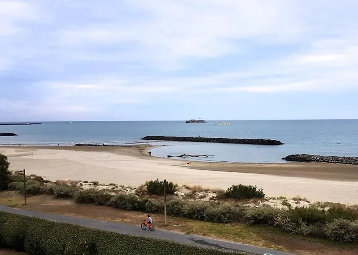 Mom' Blue Paradise Front De 61 M2 Cap'diem 3 étoiles - Idéal Pour Un De 15j Ou ! 3 Clim, Wifi, Lit 160 - 4è Ascenseur, Parking, Piscine, Pétanque, Ping-pong - Pistes Cyclables - Golf&tennis à 10 Mn